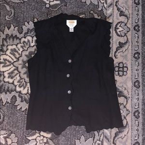 Black scalloped blouse